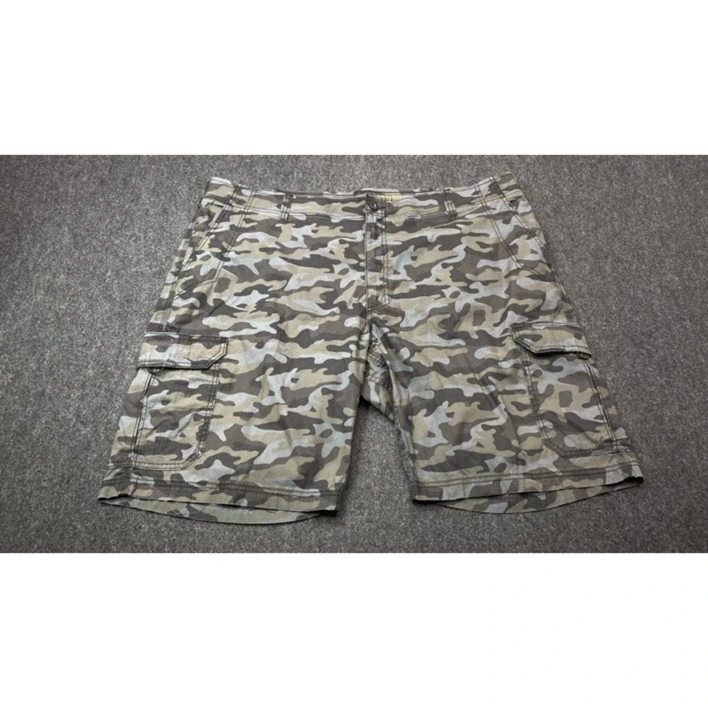 Lee Cargo Shorts Mens 46 Green Camo Extreme Motion Performance Tactical